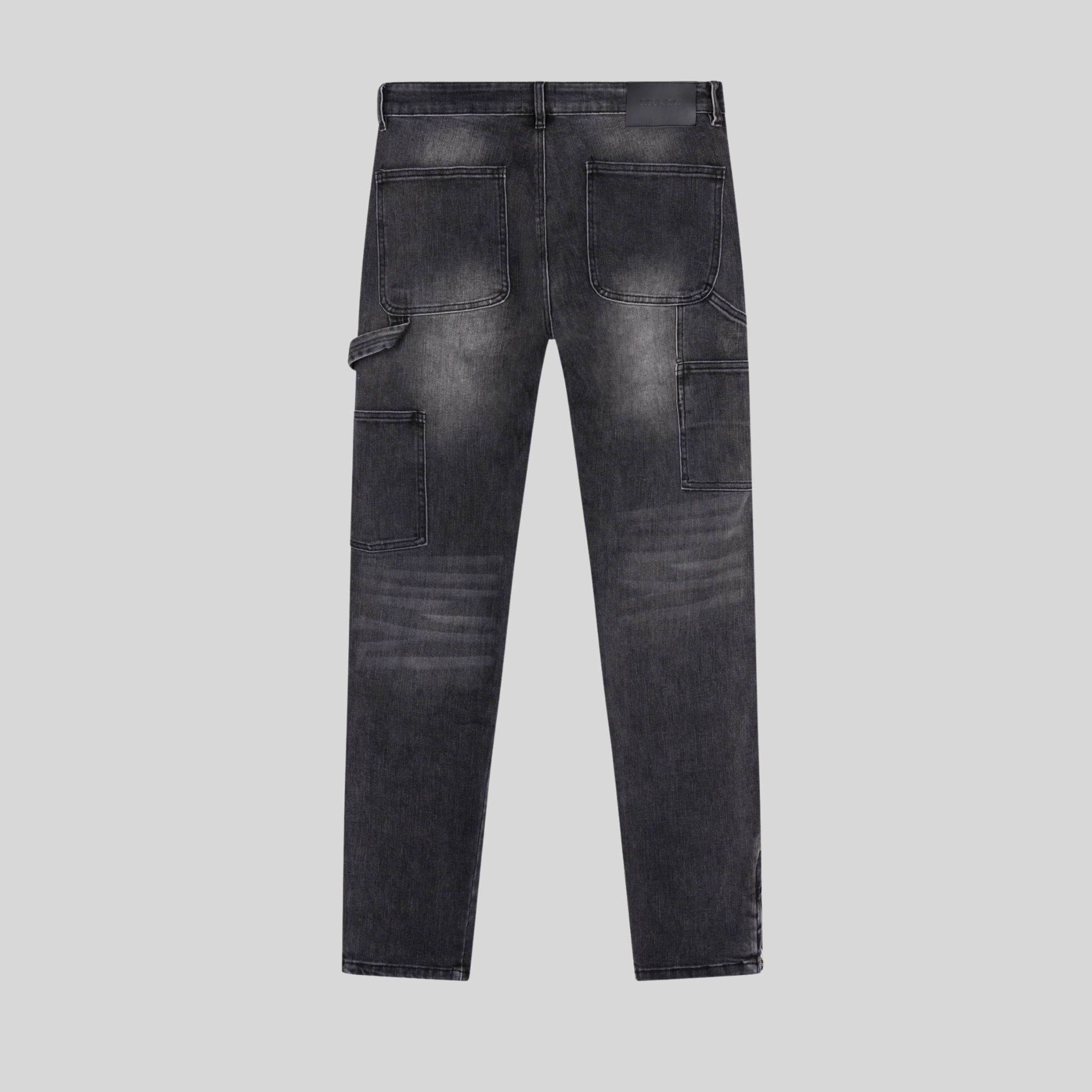 STRAIGHT WORKER DENIM JEANS BLACK Klaim