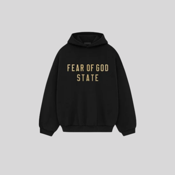 BLACK YELLOW HOODIE ESSENTIALS