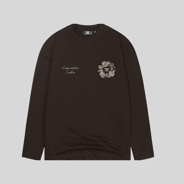 FLOWERS LONGSLEEVE BROWN JORCUSTOM