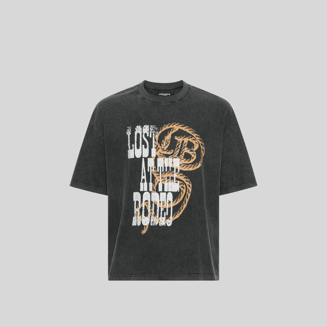 LOST AT THE RODEO TEE BLACK