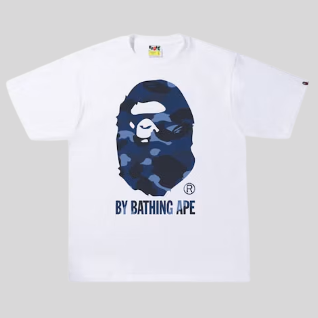BAPE COLOR CAMO BY BATHING APE TEE WHITE/BLUE BAPE