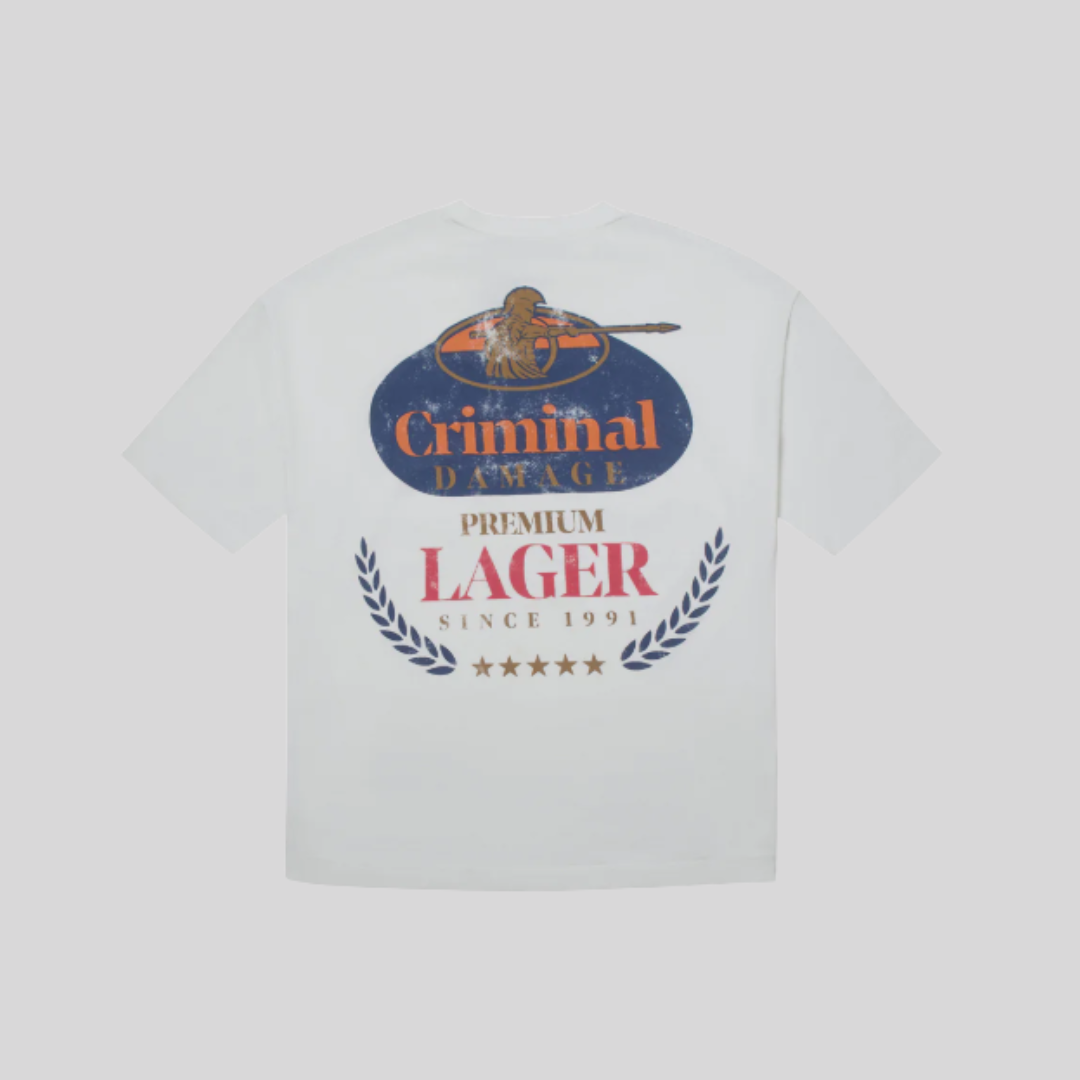PREMIUM LAGER TEE OFF WHITE