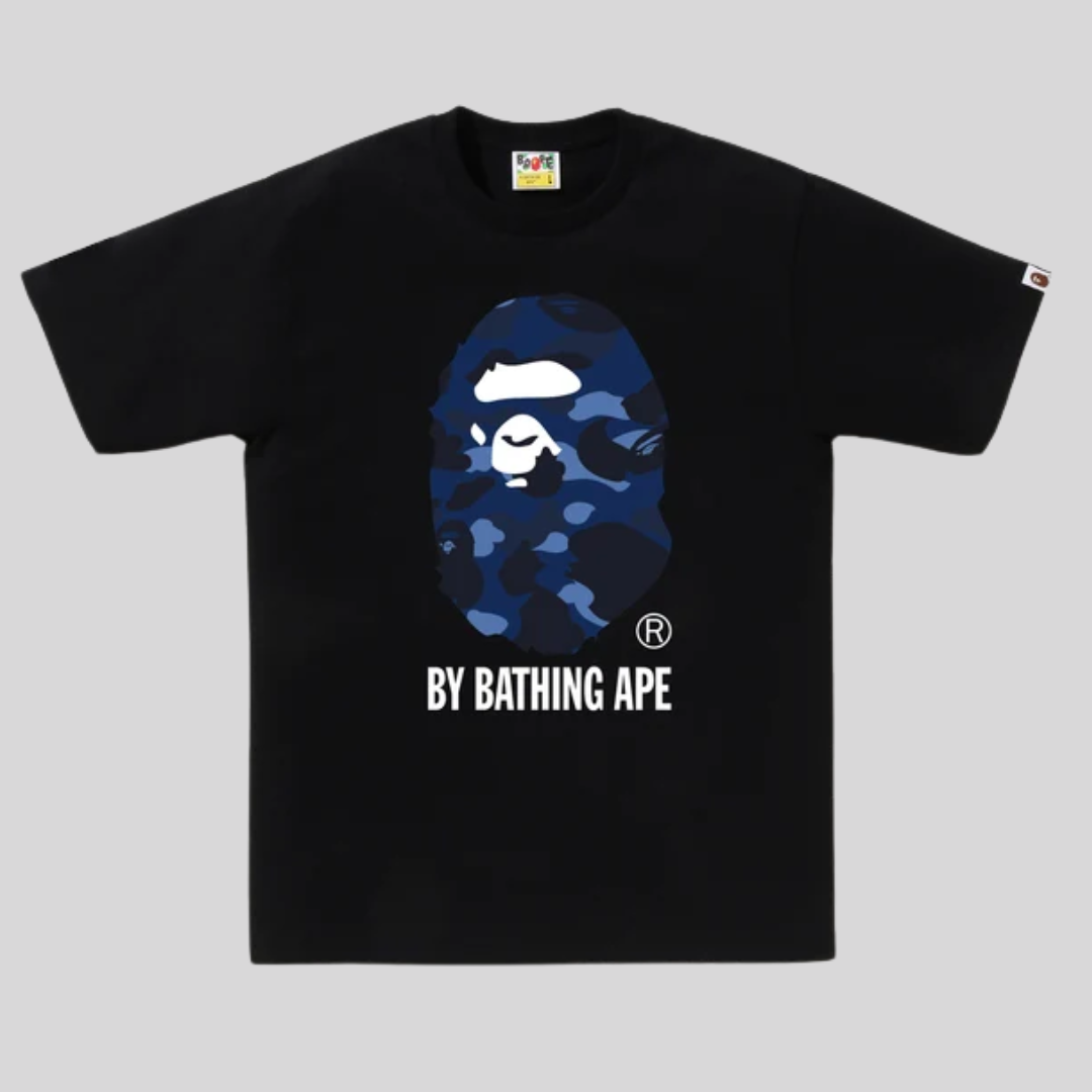 COLOR CAMO BY BATHING APE TEE BLACK/NAVY