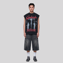 FULFILMENT SLEEVELESS TEE WASHED BLACK GODMADE
