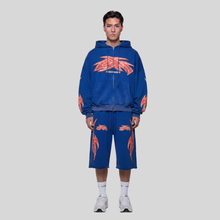 VIVID THREE QUARTERS WASHED BLUE SHORTS GODMADE