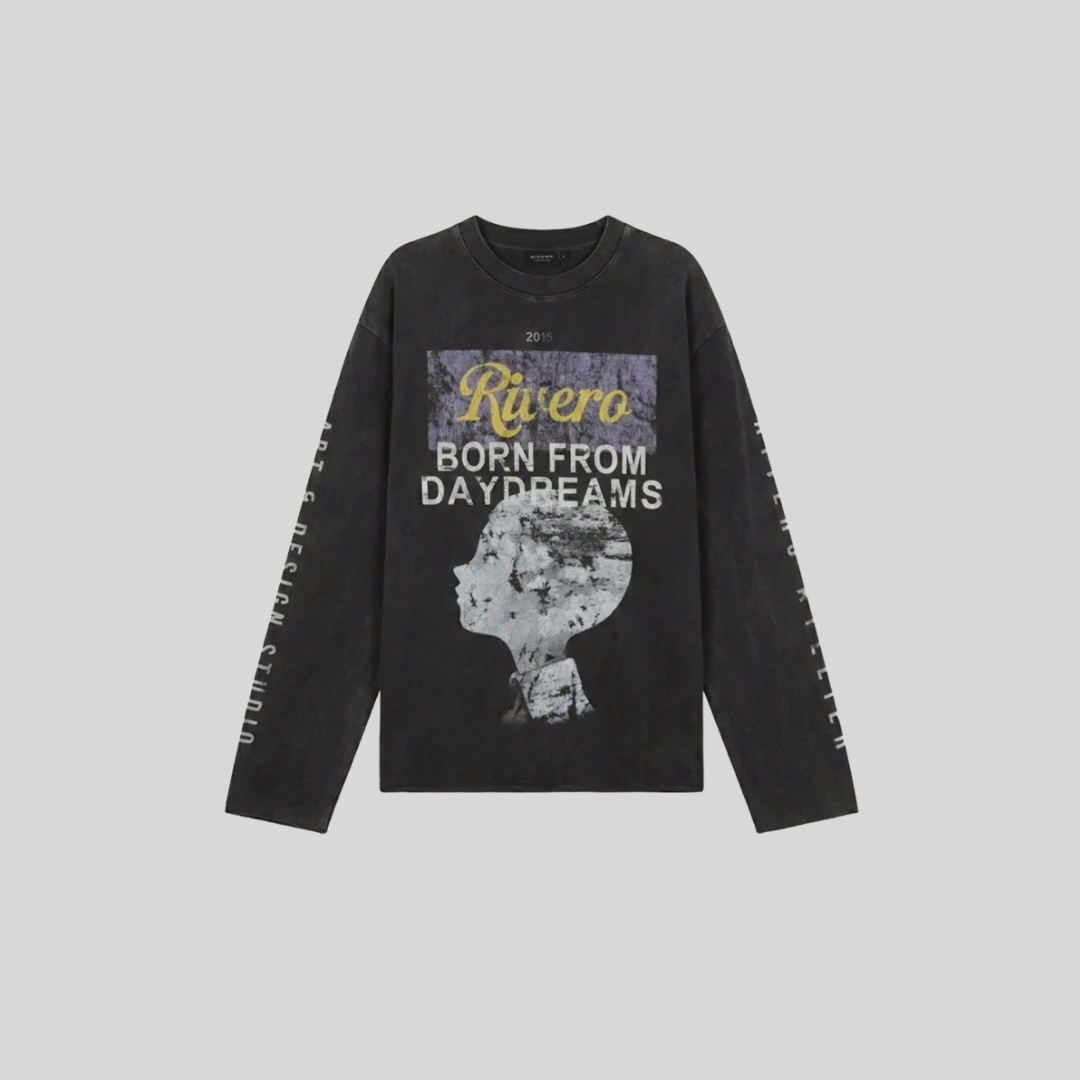 DAYDREAMS RAW EDGE LONGSLEEVE BLACK