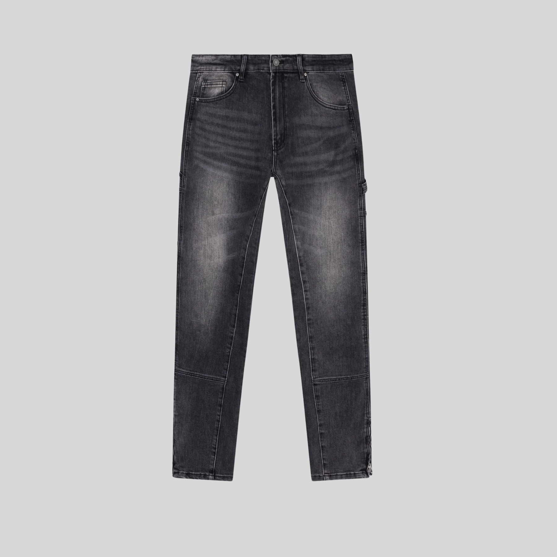 STRAIGHT WORKER DENIM JEANS BLACK Klaim