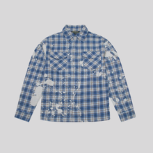 BLEACHED PLAID SHIRT BLUE CRIMINAL DAMAGE