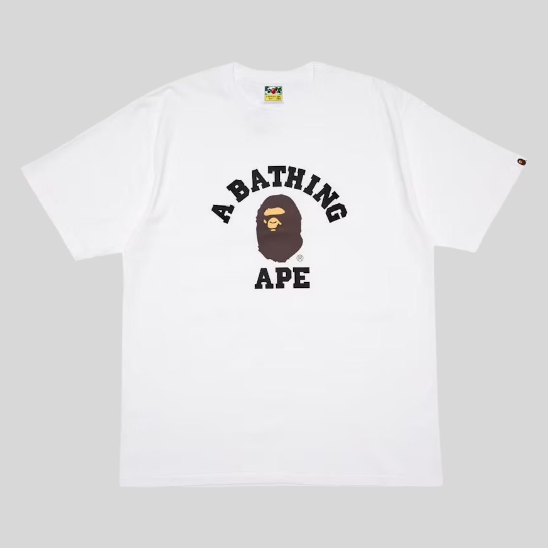 COLLEGE TEE WHITE BAPE