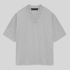 SS24 V-NECK TEE LIGHT HEATHER GREY ESSENTIALS