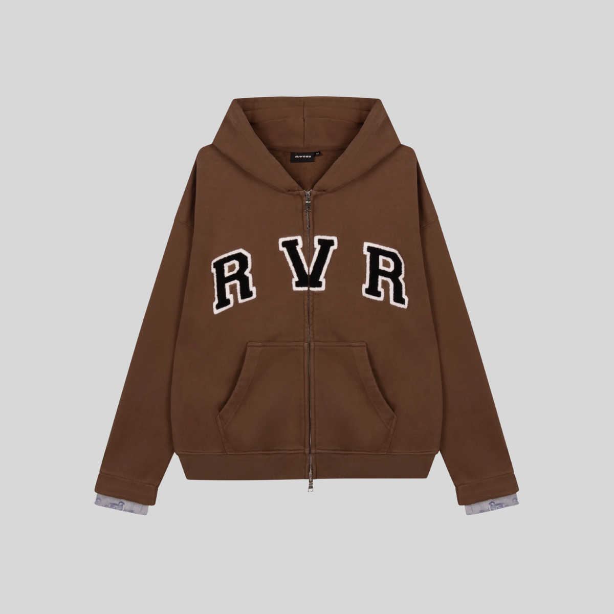 ACADEMY DENIM CUFF ZIP BROWN