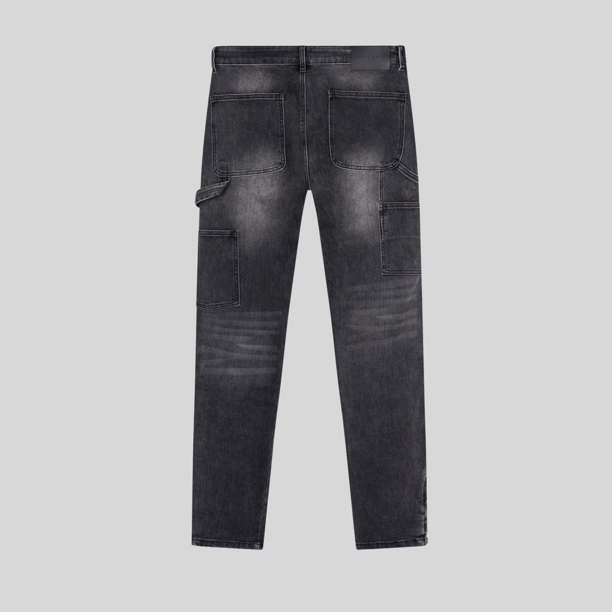 STRAIGHT WORKER DENIM JEANS BLACK Klaim