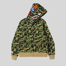 BAPE ABC CAMO SHARK FULL ZIP HOODIE GREEN BAPE