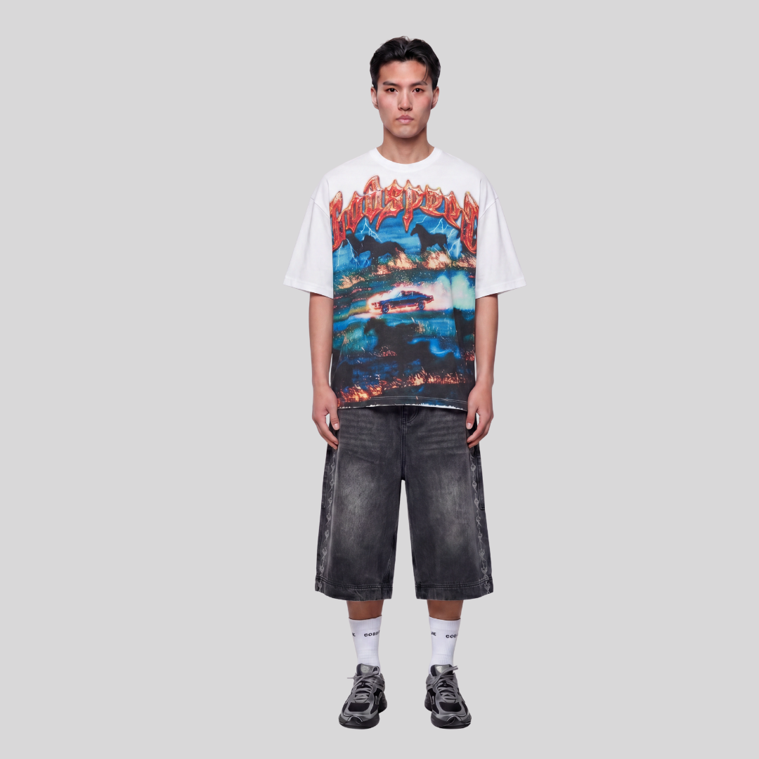 HORSEPOWER T-SHIRT (WHITE) GODSPEED
