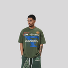 TEE 7 SPEED WASHED GREEN GODMADE