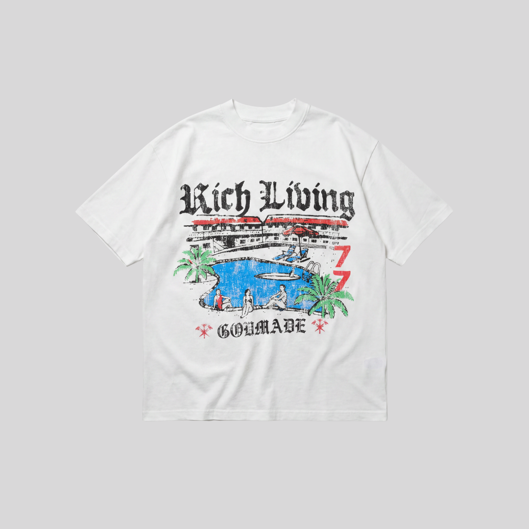 RICH LIVING TEE OFF WHITE