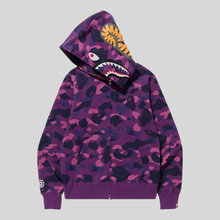 BAPE COLOR CAMO SHARK FULL ZIP HOODIE PURPLE BAPE