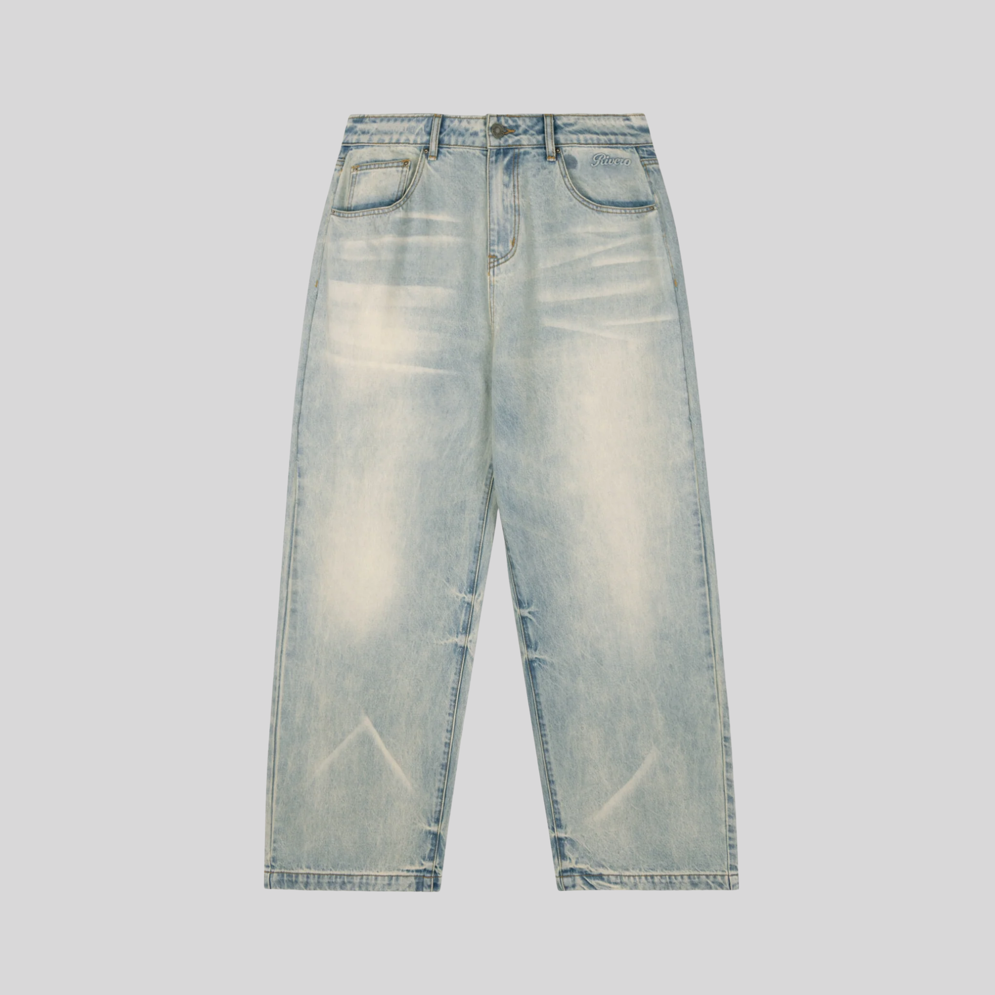 BAGGY MIST BLUE DENIM JEANS RIVERO