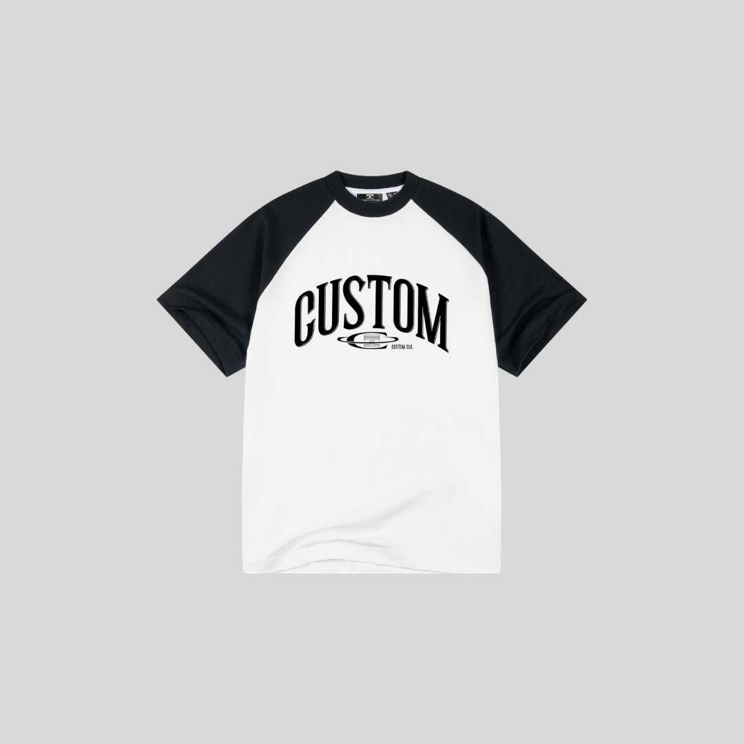 RAGLAN TEE WHITE BLACK Klaim