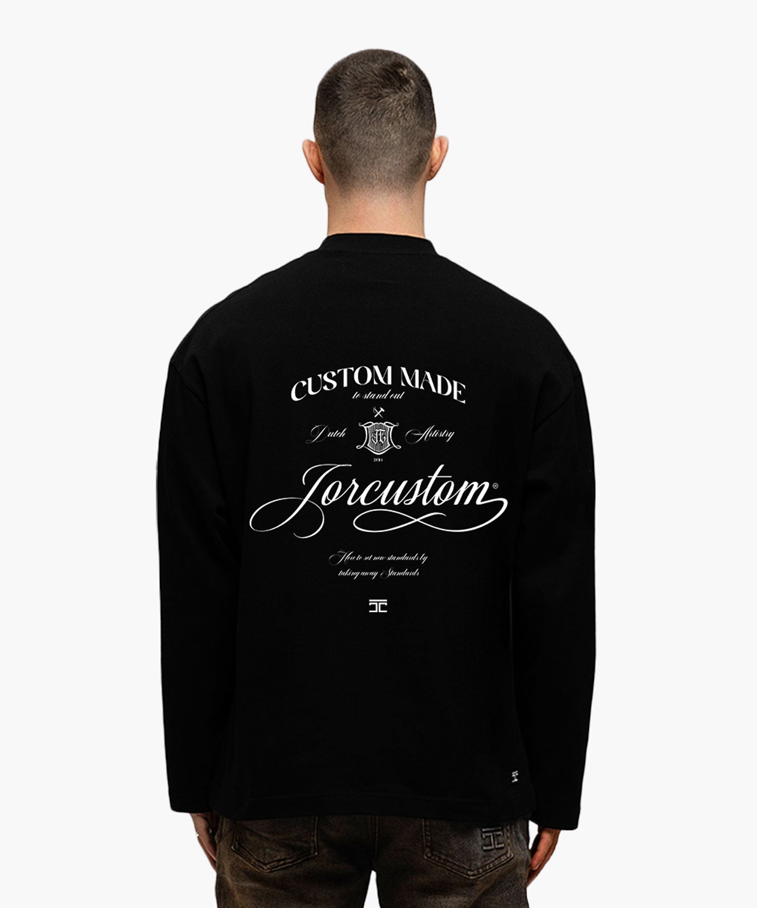 HANDSCRIPT LONGSLEEVE BLACK JORCUSTOM