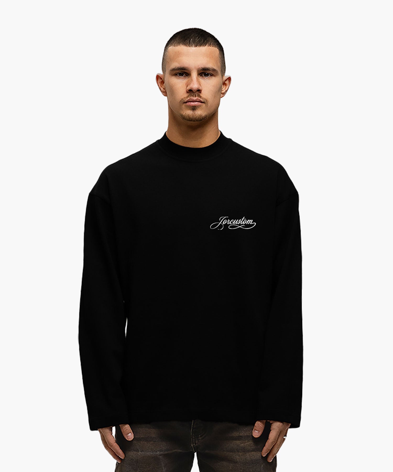HANDSCRIPT LONGSLEEVE BLACK JORCUSTOM