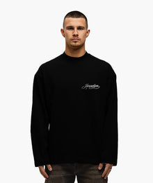 HANDSCRIPT LONGSLEEVE BLACK JORCUSTOM