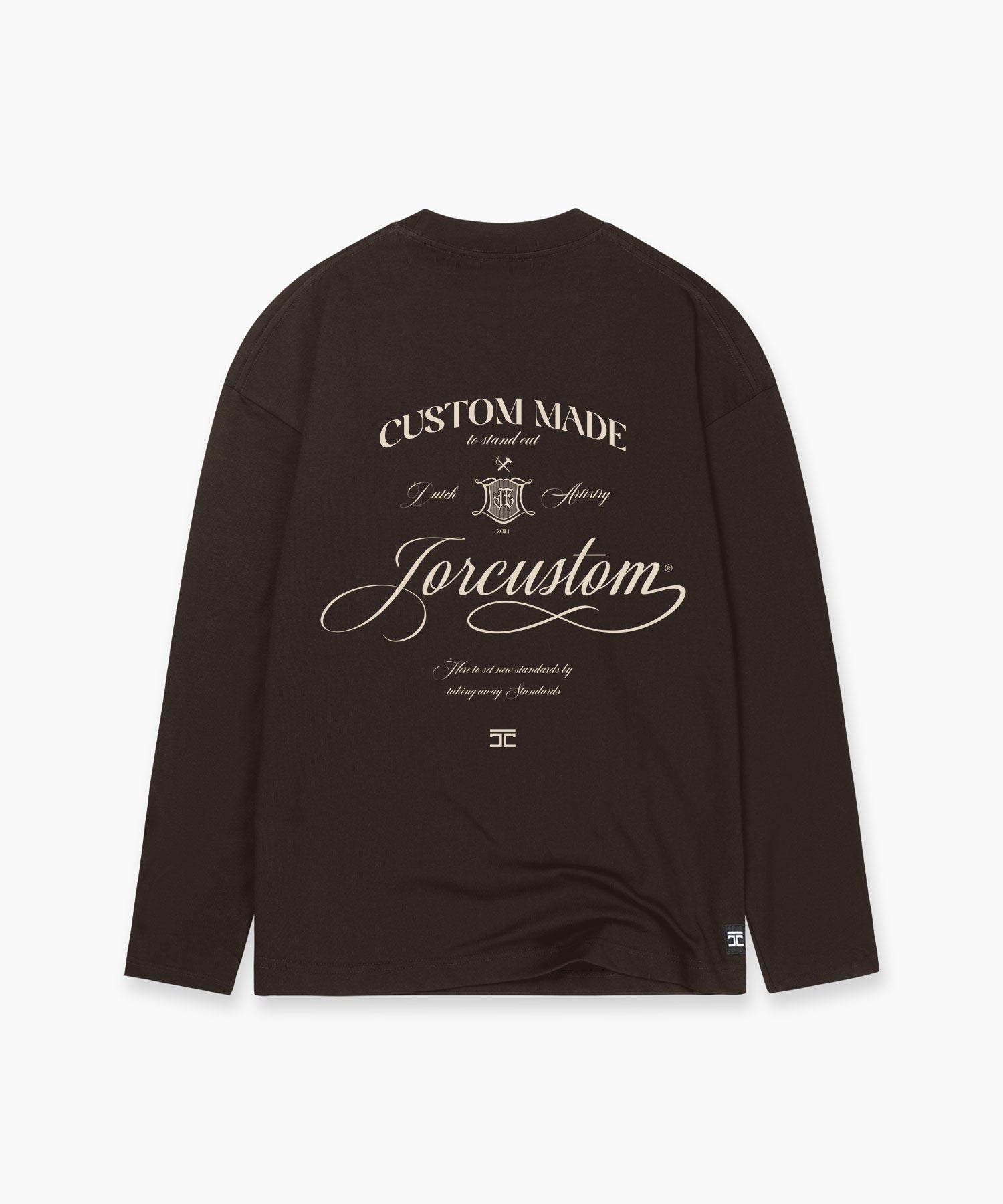 HANDSCRIPT LONGSLEEVE BROWN JORCUSTOM