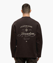 HANDSCRIPT LONGSLEEVE BROWN JORCUSTOM