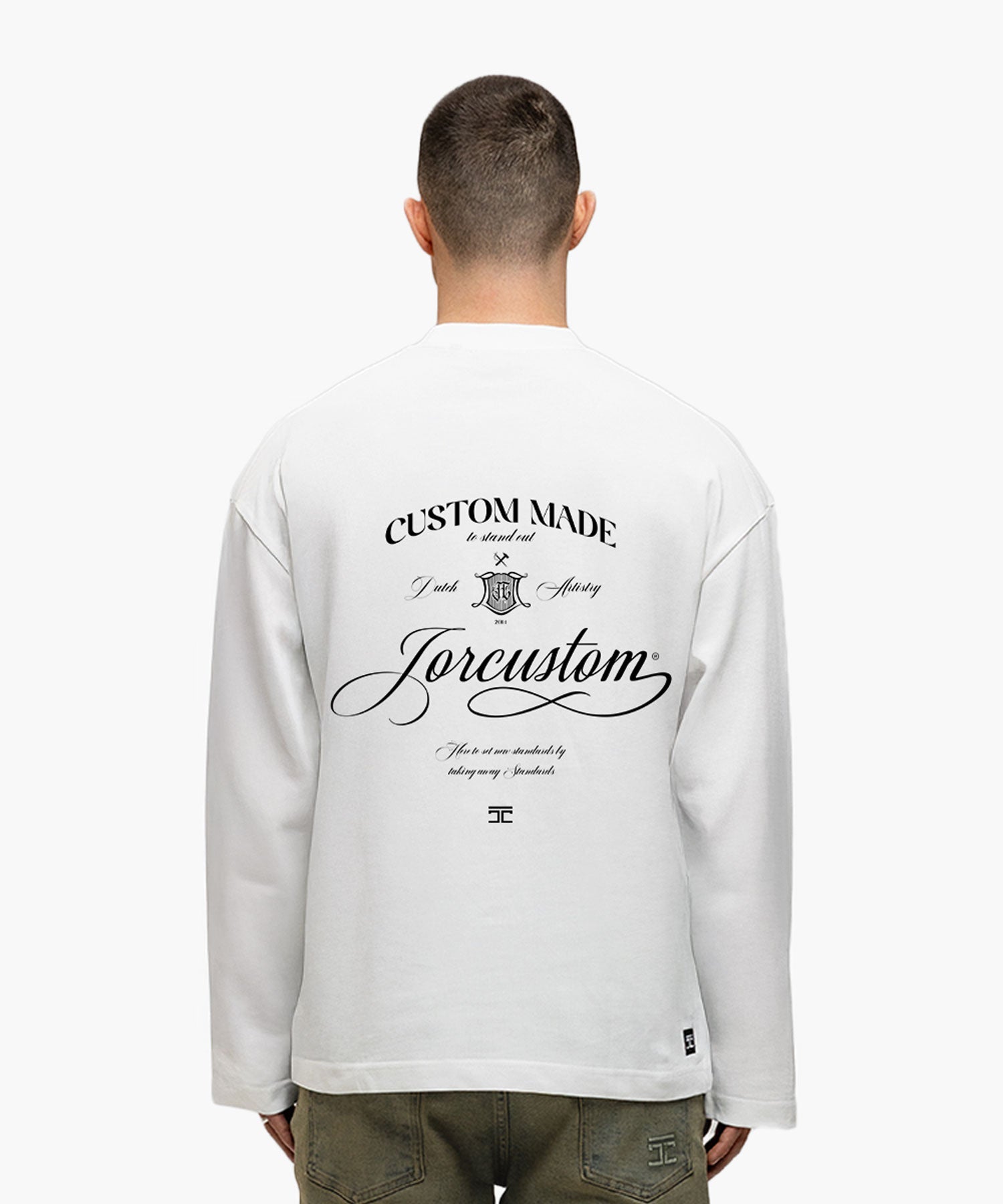 HANDSCRIPT LONGSLEEVE WHITE JORCUSTOM