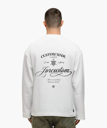 HANDSCRIPT LONGSLEEVE WHITE JORCUSTOM