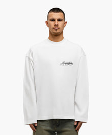 HANDSCRIPT LONGSLEEVE WHITE JORCUSTOM