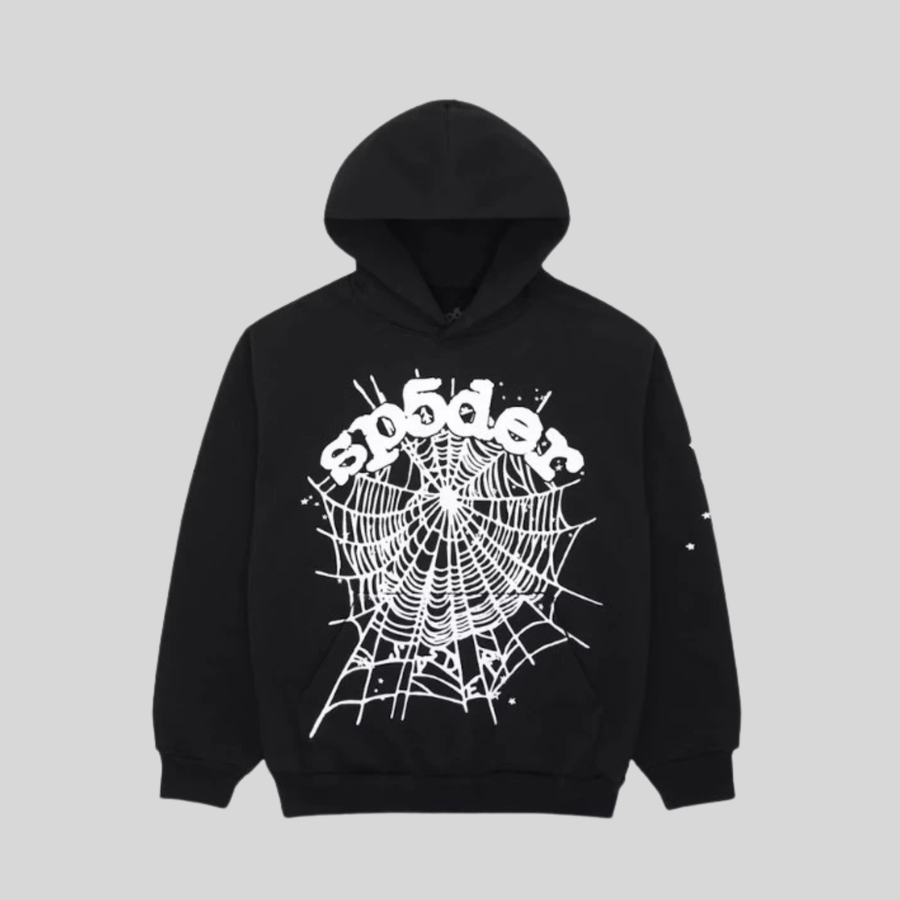 WEB HOODIE BLACK WHITE Klaim
