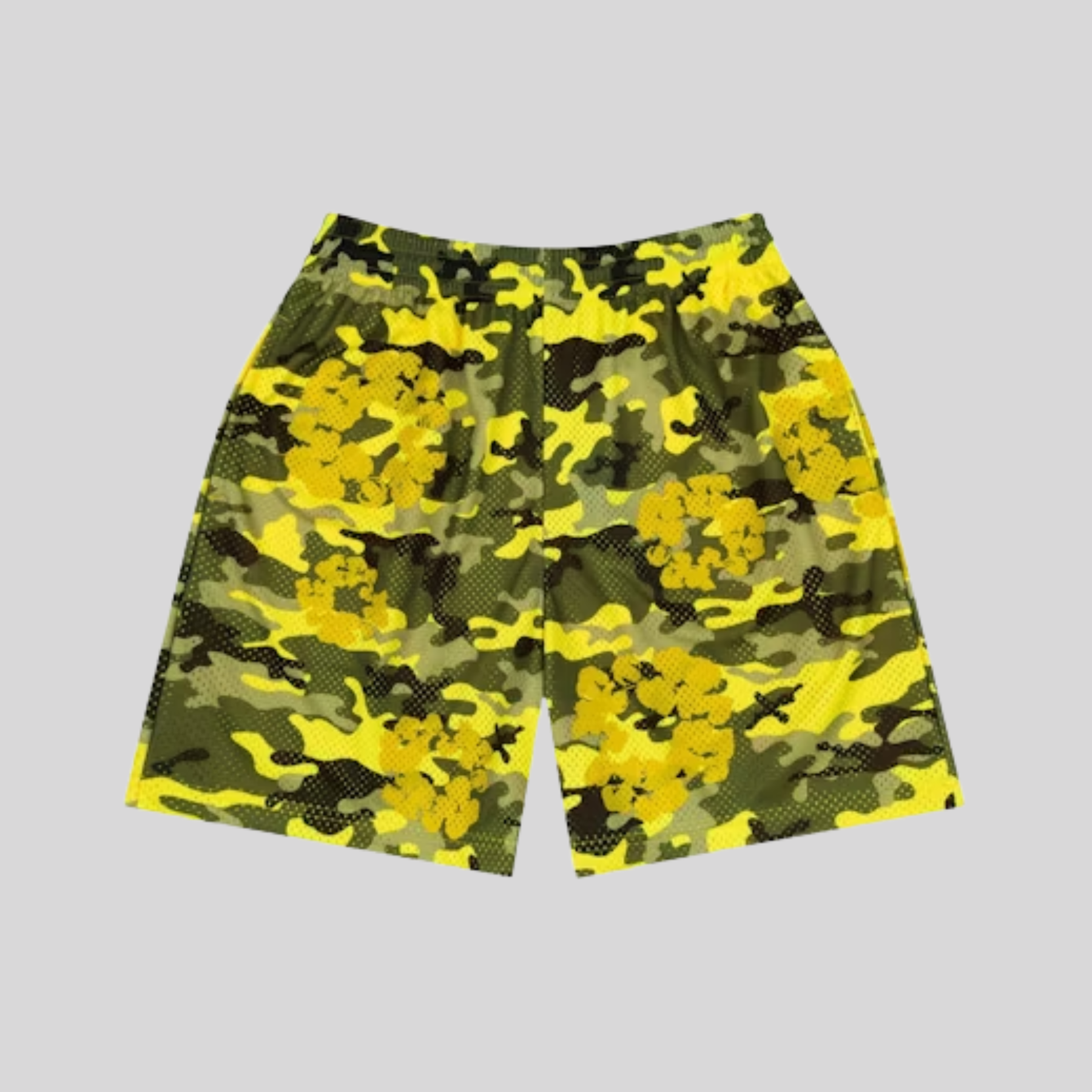 WREATH CAMO SHORTS YELLOW DENIM TEARS
