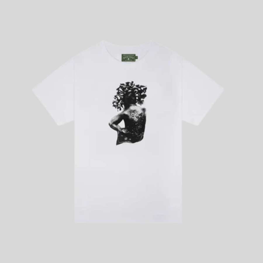 SRCA GRAPHIC 2 TEE WHITE DENIM TEARS