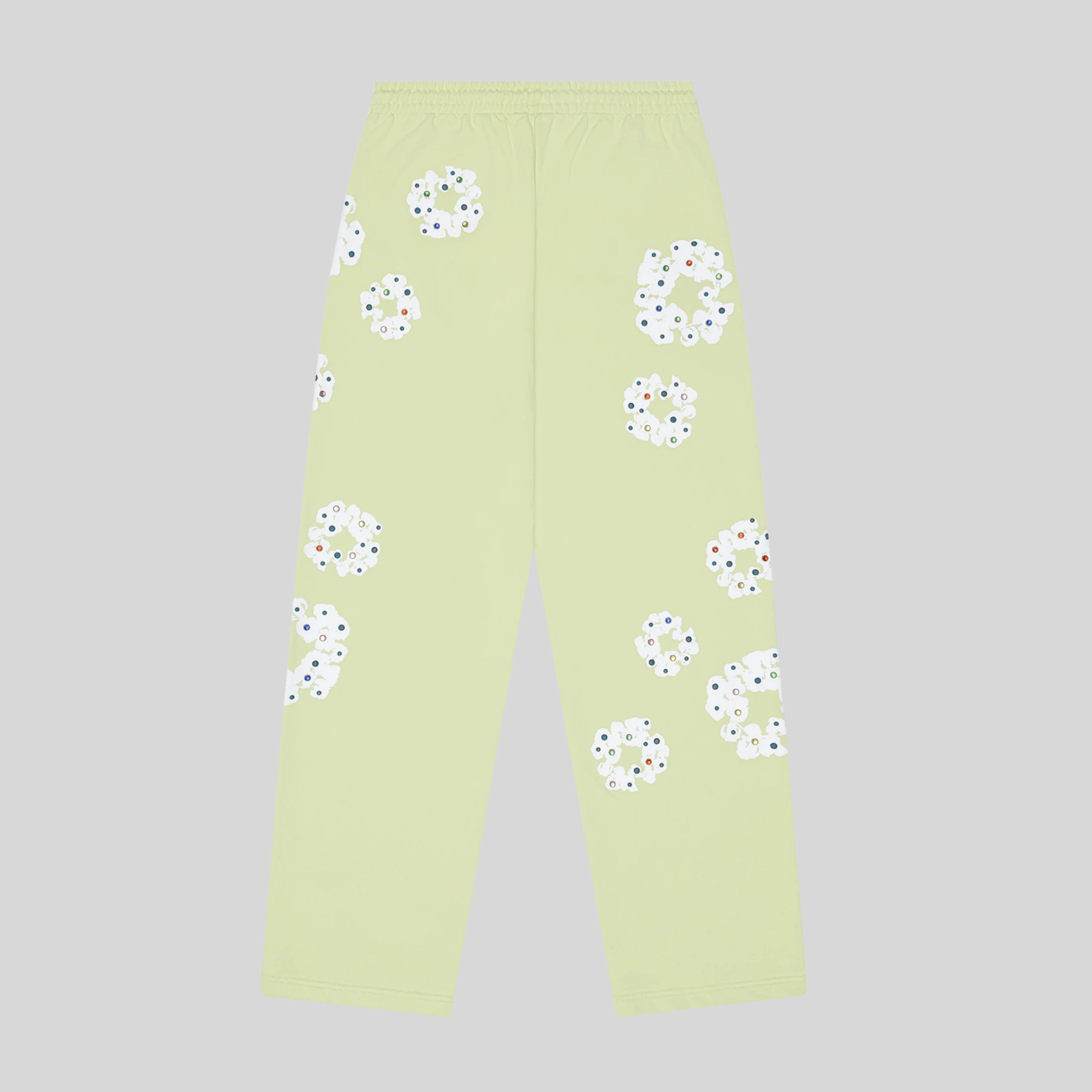FW25 RHINESTONE SWEATPANTS - NEON GREEN DENIM TEARS