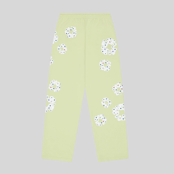 FW25 RHINESTONE SWEATPANTS - NEON GREEN DENIM TEARS