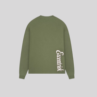 SCRIPT LONG SLEEVE MOSS