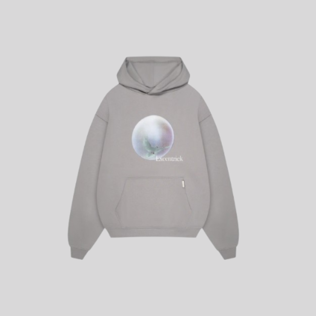 PIGEON-MOON HEAVY HOODIE SMOKE GREY