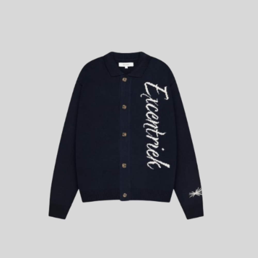 KNITTED CARDIGAN NIGHT BLUE